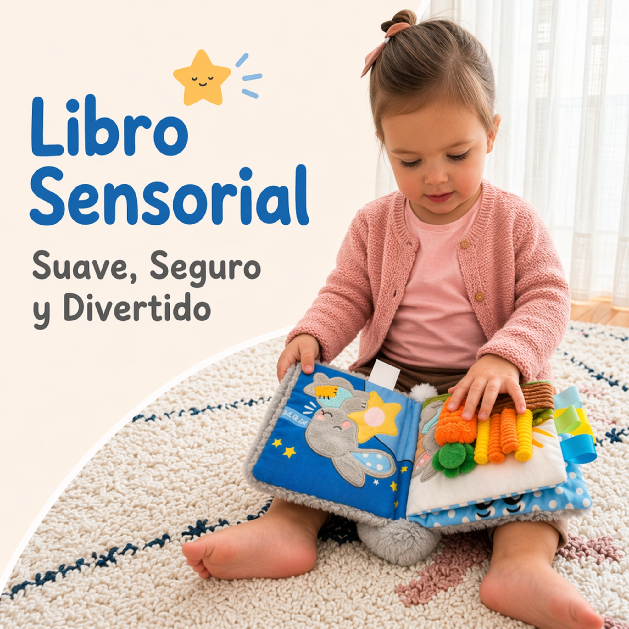 Librito azul sensorial para bebé foto 5