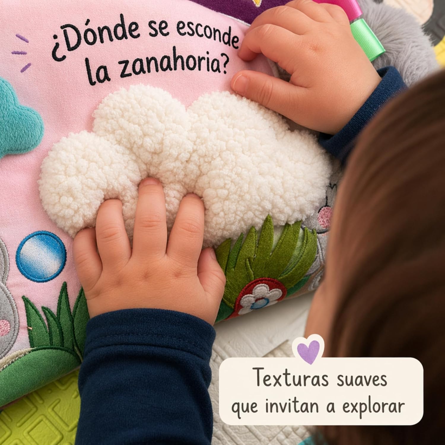 Librito azul sensorial para bebé